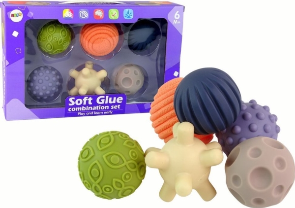 Leantoys Sensory Balls 6 Stück Bunt
