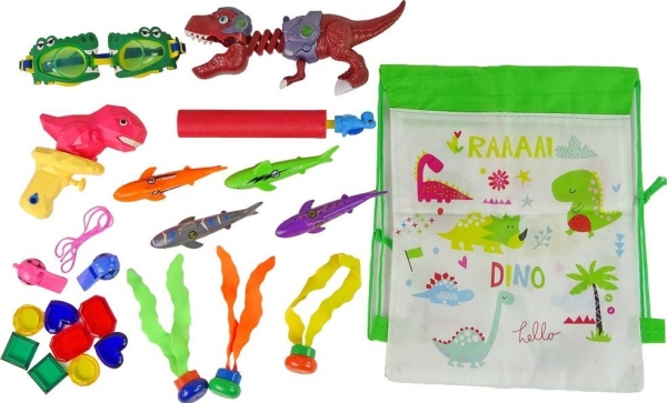 LeanToys dykleksakssats Dino-dinosaurie | Trädgården - Pools & Vatten spel - Vattenleksaker | GameStuff