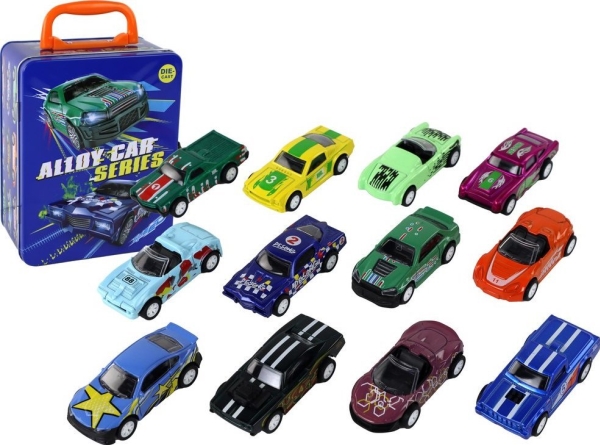Leantoys Powered Cars 12 Ele Metall 1:64