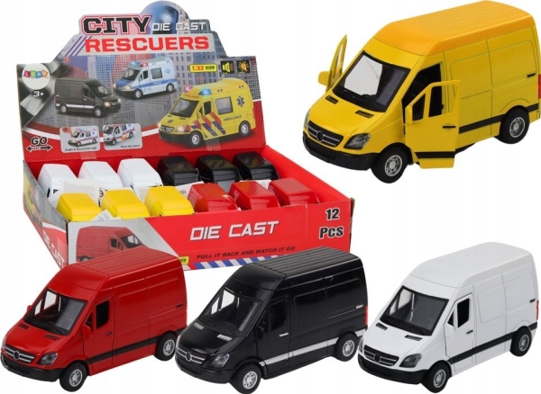 LeanToys Leveransbil 1:32 Ljus Ljud Röd Svart Gul Vit | Leksaker - Radiostyrda leksaker - Bilbanor | GameStuff