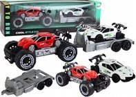 Leantoys Geländewagen Rot Anhänger Sportfahrzeug-Set
