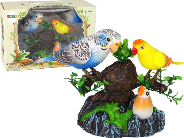 Leantoys Singende Bewegliche Sittiche Bunter Baum