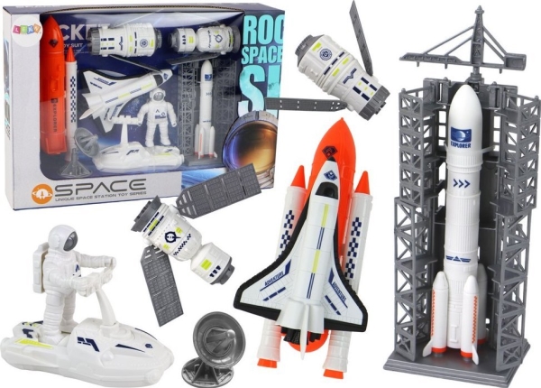 Lean Toys Erdvėlaivis Rocket Spaceship 8 dalių