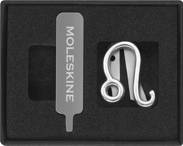 Moleskine Knap/Nitte Moleskine, Venstre, Sølv