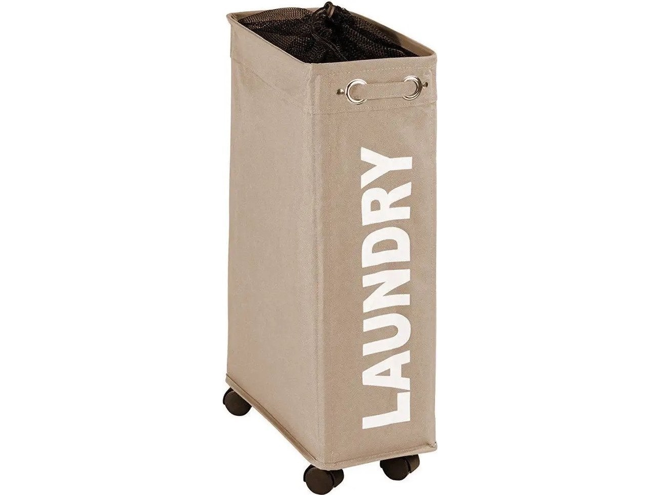 Wenko tvättkorg CORNO tvättkorg, 43 l behållare - färg taupe, WENKO | Hälsa - Tillbehör - Sportväskor | GameStuff