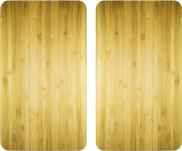 Wenko Glasschutzplatten Wooden Look Für Herd - 2 Stück, Wenko