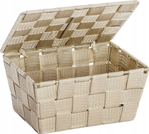 Koszyk prysznicowy InnovaGoods Bathroom basket with lid Adria, beige