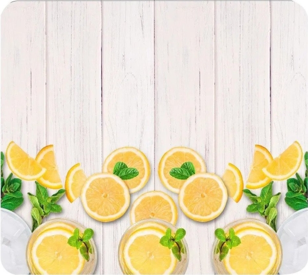 Wenko Dekorativ kogeplade, fremstillet af hærdet glas af høj kvalitet, ridsefast, motiv med citroner, mærke Wenko