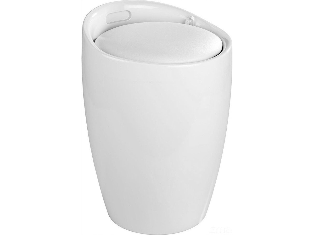 Wenko tvättkorg med sittplats CANDY, vit, 2in1, WENKO | Hälsa - Tillbehör - Sportväskor | GameStuff