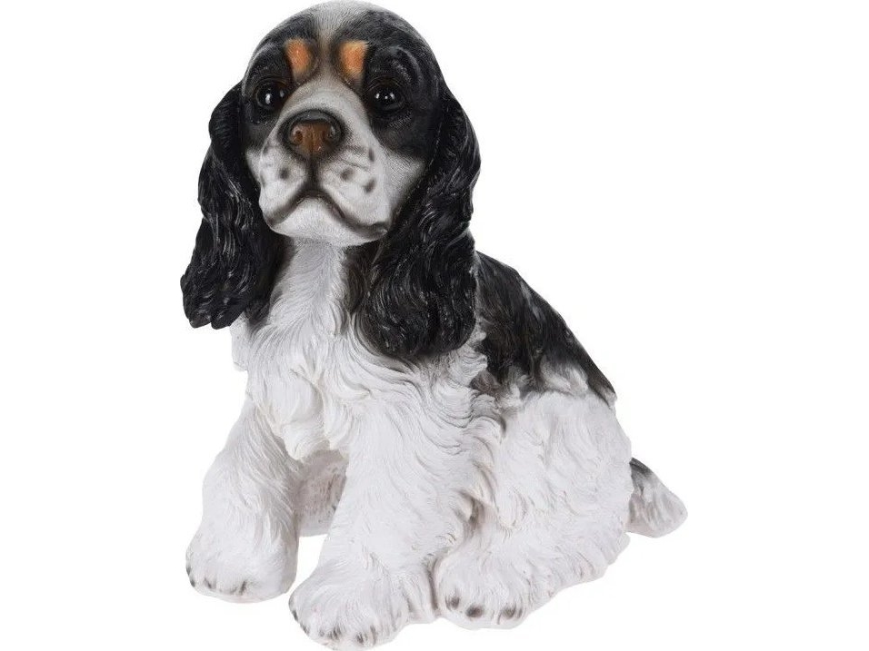 ProGarden Havefigur spanielhund, 27 cm høj, i kunststen