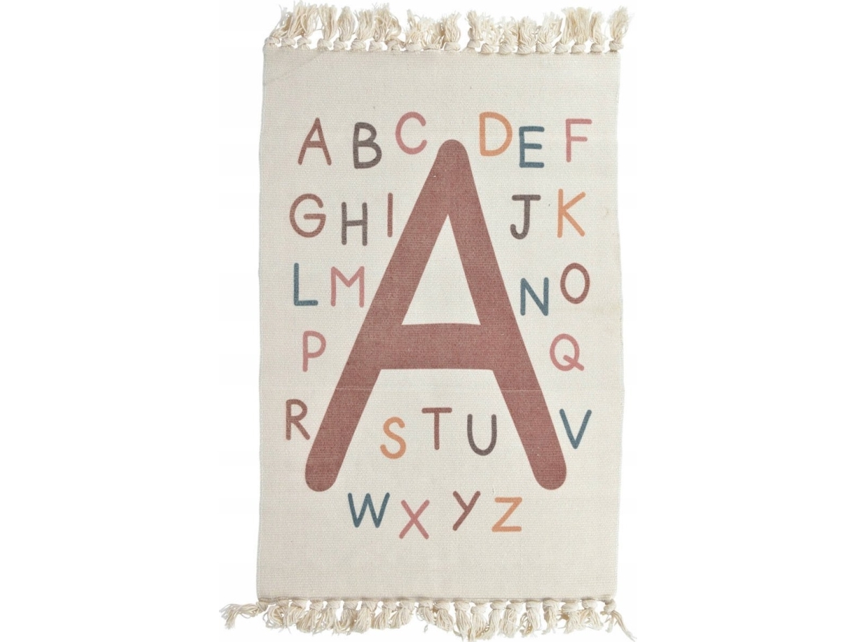 Home Styling Collection mattor för barn bokstäver och siffror med fransar 60 x 90 cm | Baby & barn - Barnrummet - Filtar till barn | GameStuff