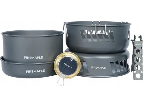 Cooking Kit In Alcohol Burner Fire-Maple
