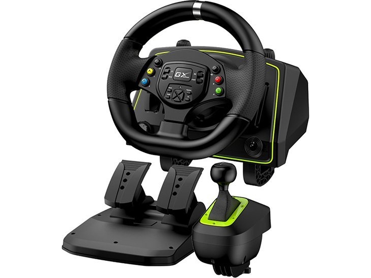 Genius Gx Gaming Speedmaster X2, Rat Med Pedaler Og Gearstang, 13 Knapper, Usb, Sort