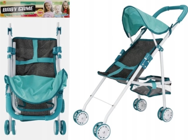 Grå metalvogn til dukke Mega Creative 536567