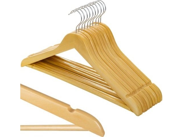 Ruhhy Tøjbøjle 10 stk - træ Ruhhy 24492