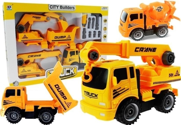LeanToys Betoni kuorma-auto kuorma-auto LEAN Lelut