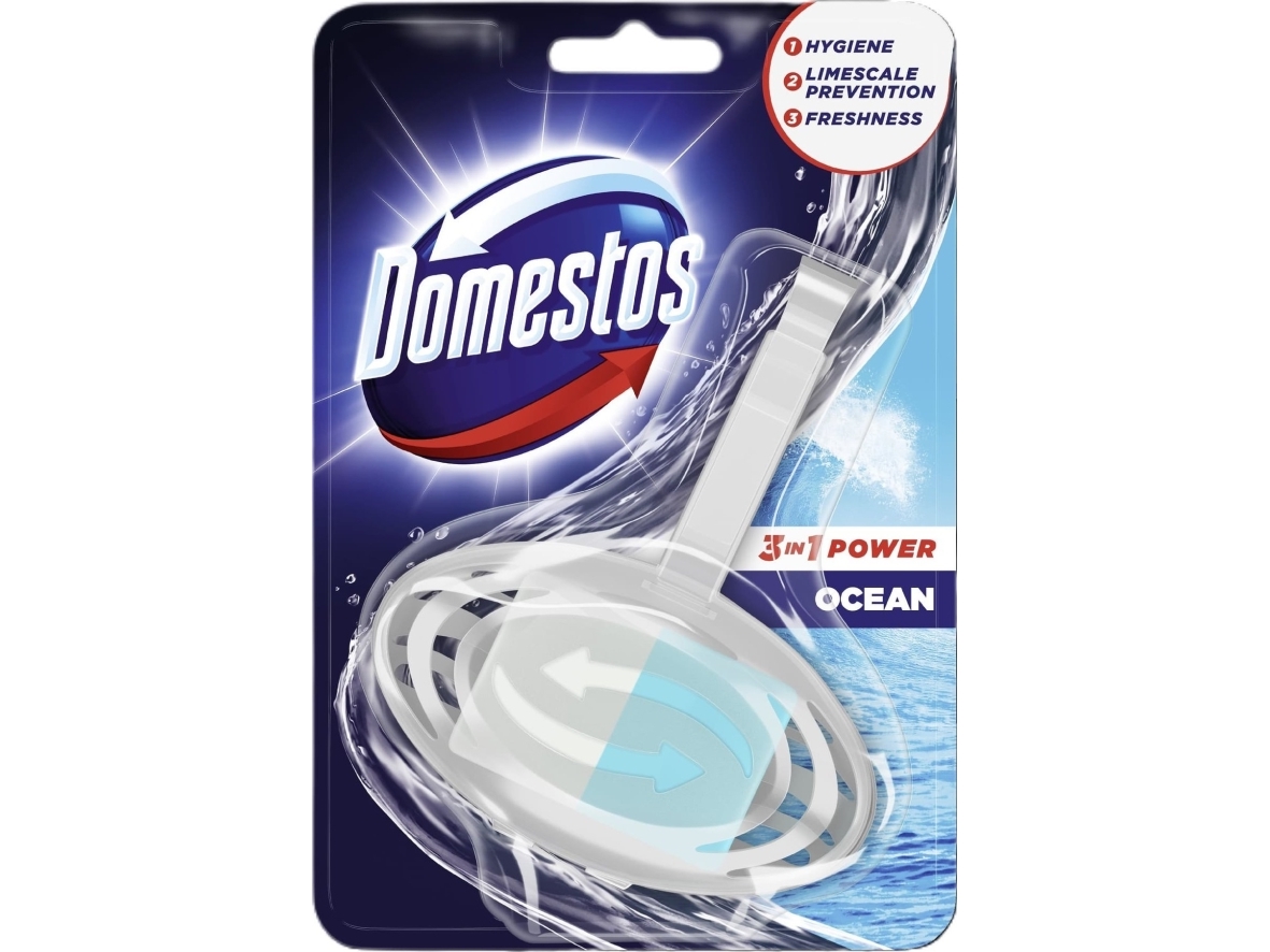 Domestos Power Ocean Duftblok Til Wc Med Kurv 3-I-1 35 G