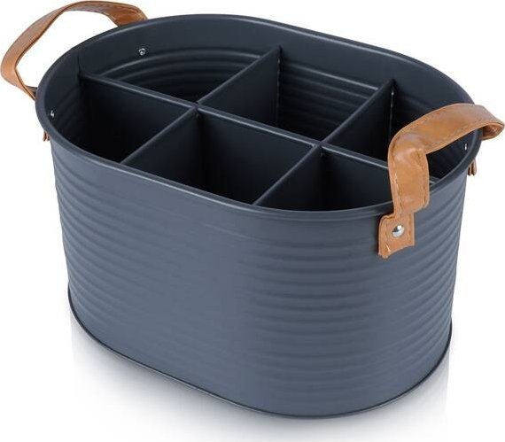 Home Styling Collection Flaschenkoffer In Dosenform, Ledergriffe, Für 6 Flaschen