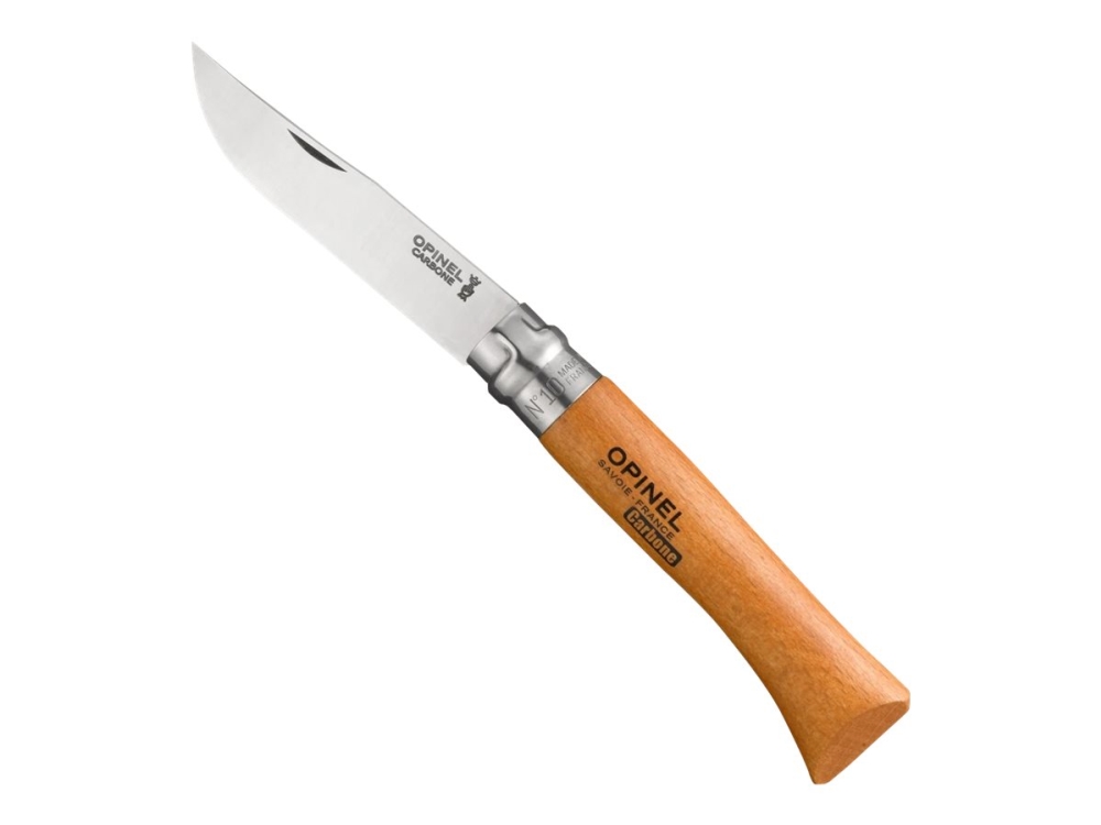 Opinel Opinel Pocket Knife No. 10 Charcoal With A Wooden Shaft