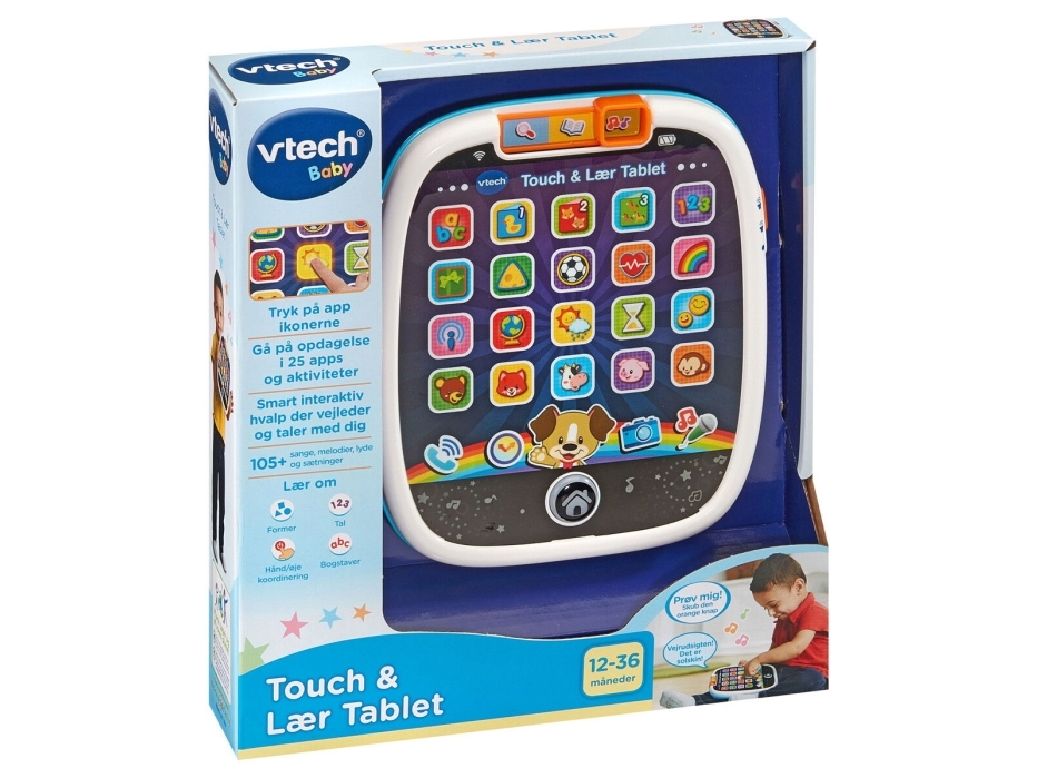Vtech Touch & Teach Tablet DK | Leksaker - Figurer & Dockor | GameStuff
