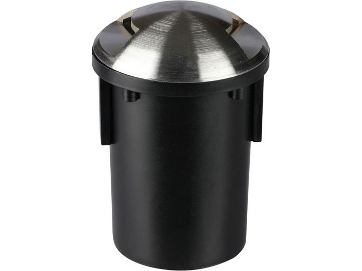 V-Tac Mr16 Einbauleuchte Edelstahlrahmen, Schwarz/Silber, Rund, Mit 2 Öffnungen, Ip67