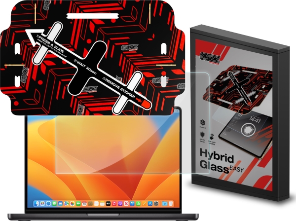 Grizzglass Skærmfilter Grizzglass Hybridglass Easy Til Apple Macbook Pro 16" 2023