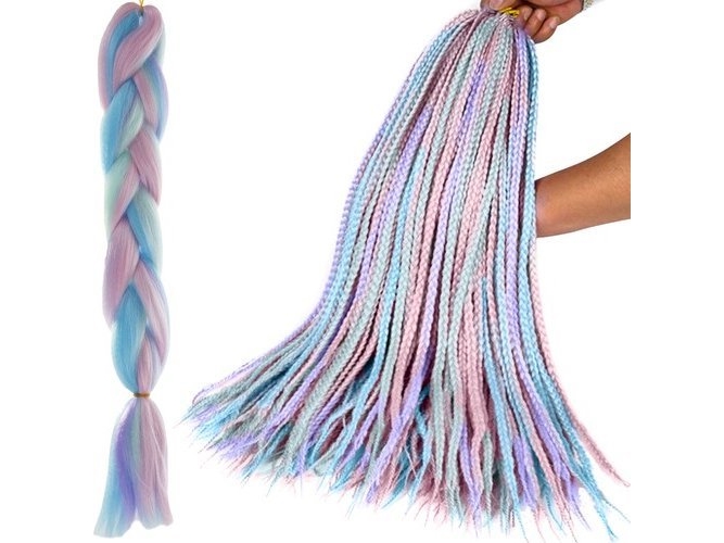 Soulima Syntetisk hår ombre blå lilla Soulima Strands