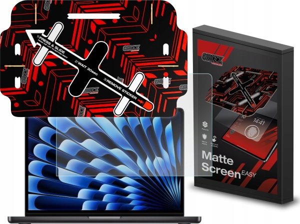 Filtr Grizzglass Folia Matowa Mattescreen Easy Do Apple Macbook Air 13" 2022