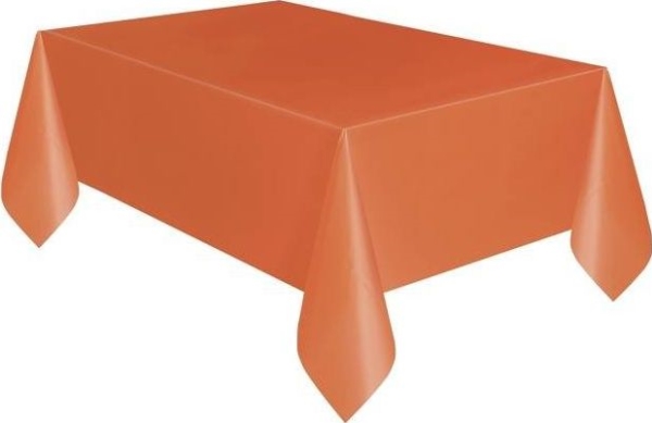 Einzigartige Orangefarbene Folientischdecke - 137 X 274 Cm - 1 Stück Universal
