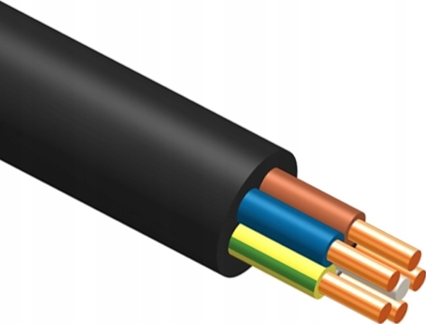 Kabel Slask jordkabel YKY 5X4mm2 0,6/1kV tromle NKT 112271058D0500