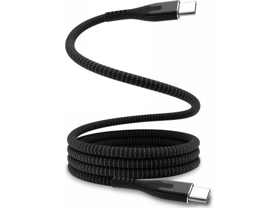Usb Statik Magstack Pro Kabel - Usb-C - Usb-C 1M Kabel, Nylongeflochten, Magnetisch Einziehbar (Schwarz)