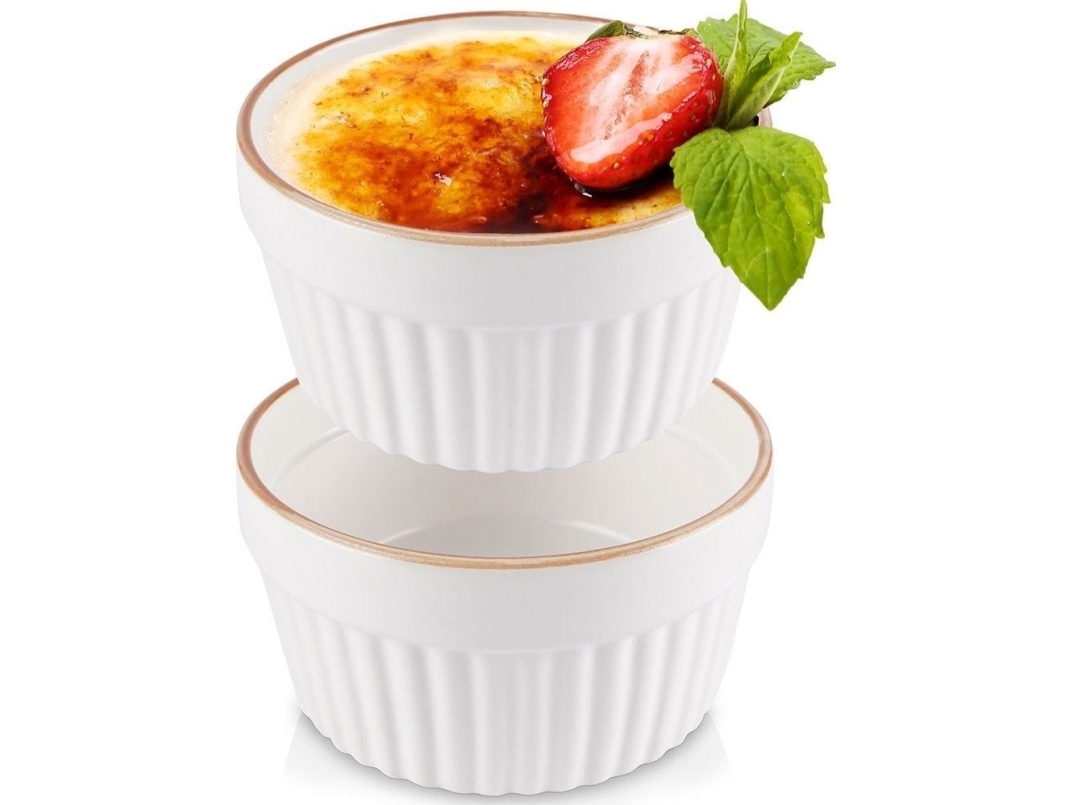 Excellent Houseware Porcelianiniai kepimo indeliai, 10 cm, 200 ml, 2 vnt.