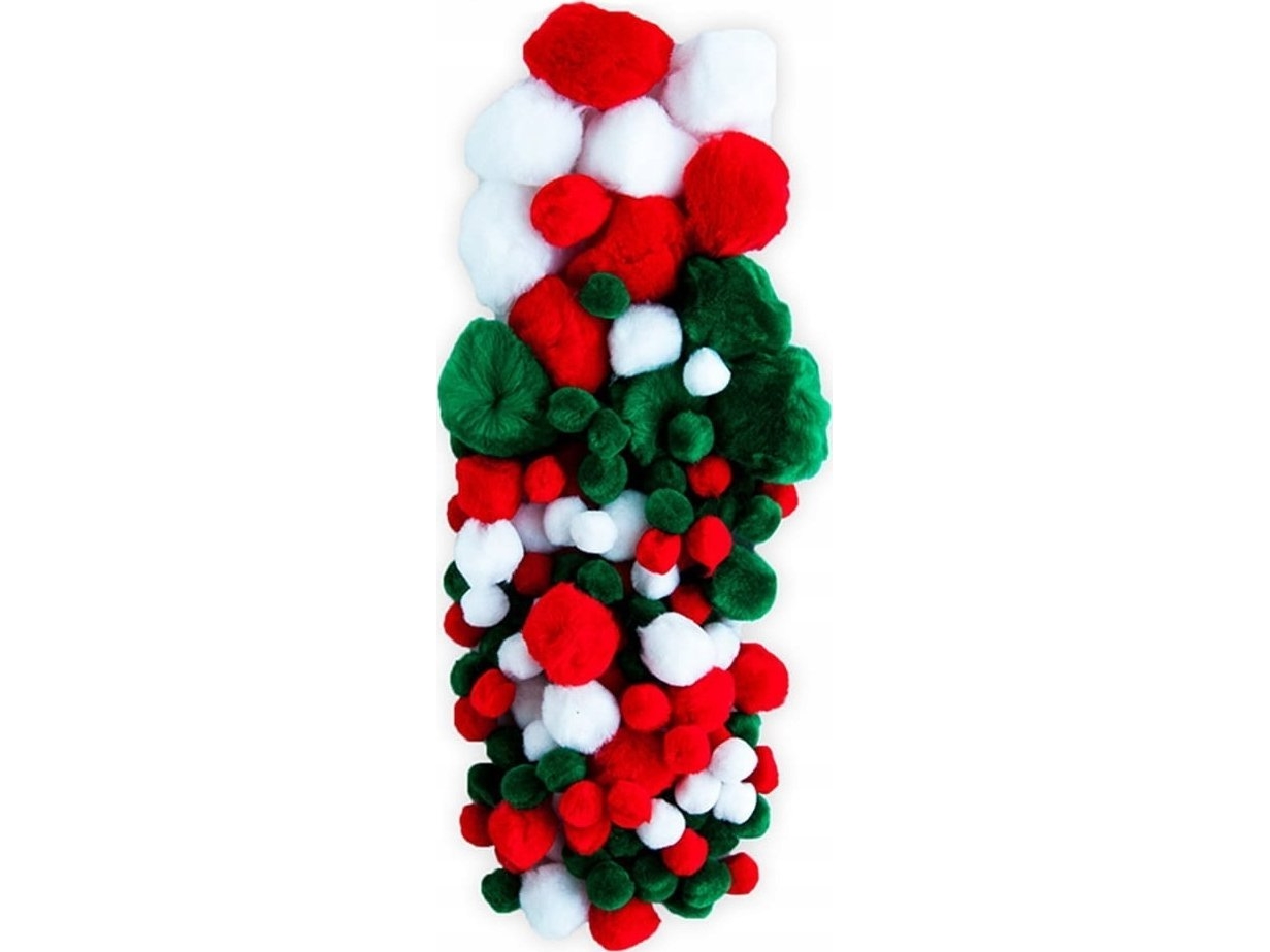Dp Craft Weihnachtsdekoration Dpcraft Acryl Pompons Weihnachten Mix 100Pcs.