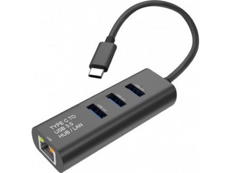 Usb-Hub Secomp Standard-Konverter Usb-C Til Gigabit Ethernet + Hub 3X
