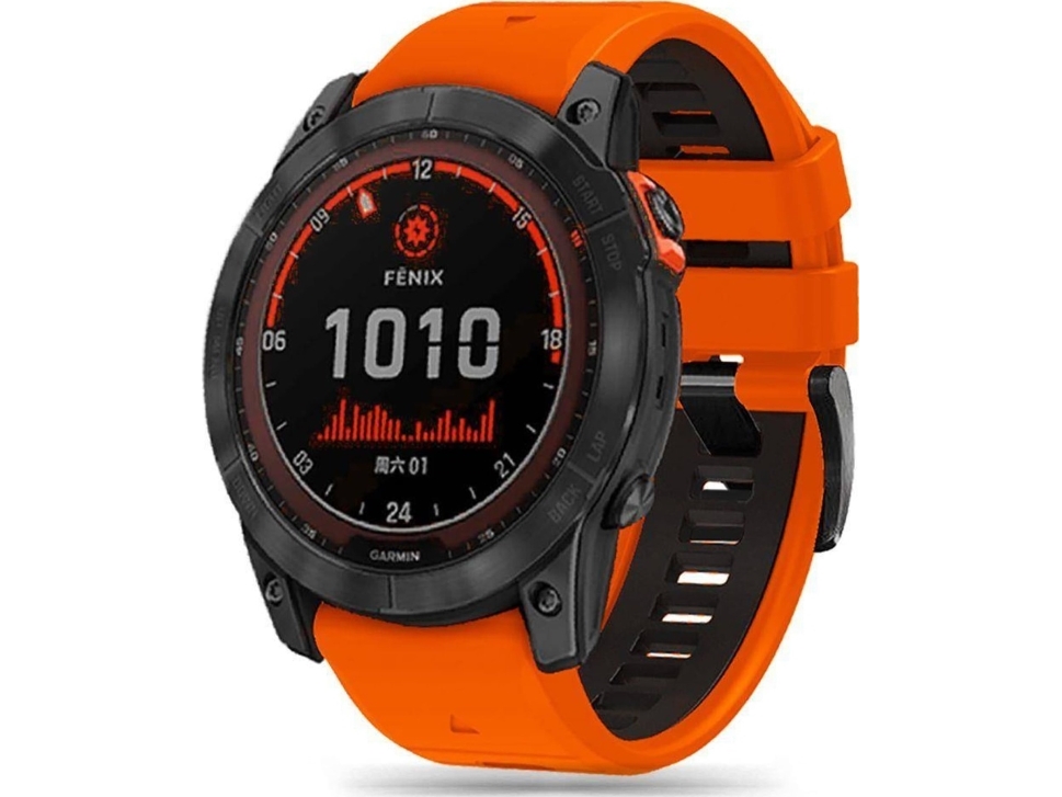 Tech-Protect rem til GARMIN FENIX 3 / 5X / 3HR / 5X PLUS / 6X / 6X PRO / 7X Tech-Protect IconBand orange-sort