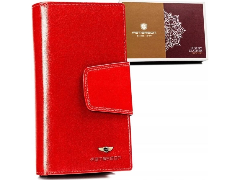 Peterson Women's rummelig læderpung med spænde - Peterson NoSize