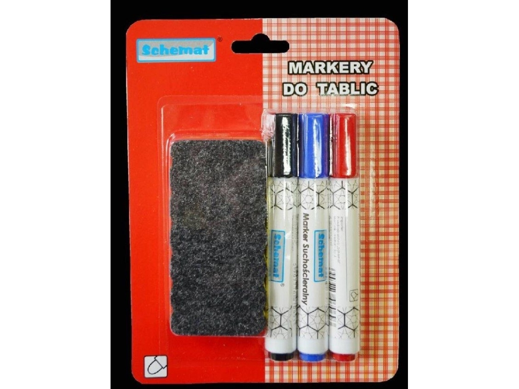 Schemat Markers Til Whiteboards 3 Stk. + Svamp 0693 Schematic