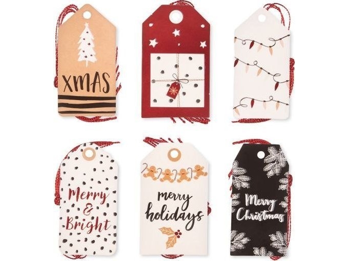Dalprint Geschenkanhänger Mit Schnur, Merry Holidays, 24 Pu.