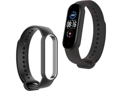 Strado Wyp Silikonband Für Xiaomi Mi Band 7 - Schwarz