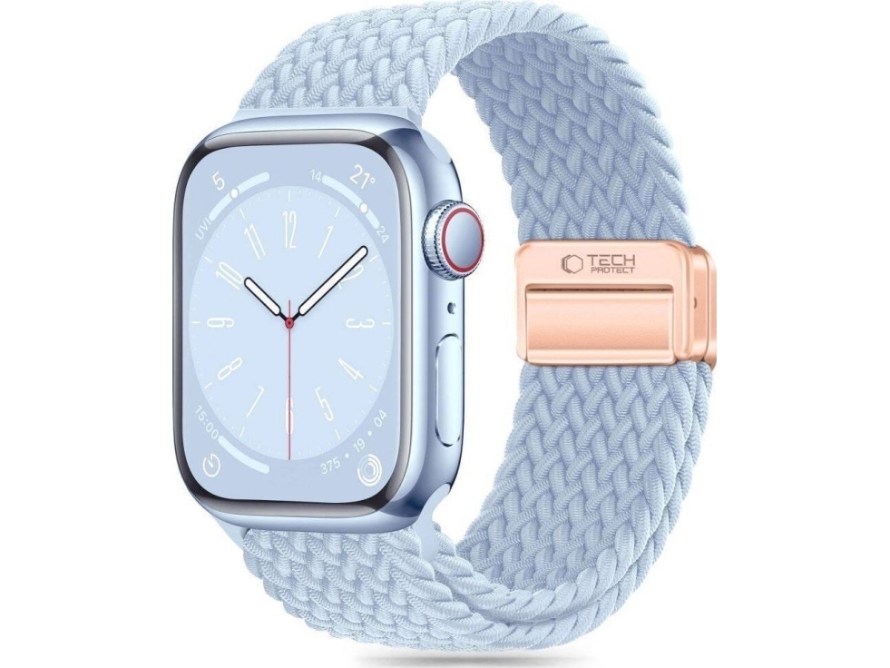 Tech-Protect klocKräm till Apple Watch 3/4/5/6/7/8/9/SE (38/40/41 mm) Tech-Protect nylonmag babyblå | Sport & Träning - Tillbehör - Smartklockor | GameStuff