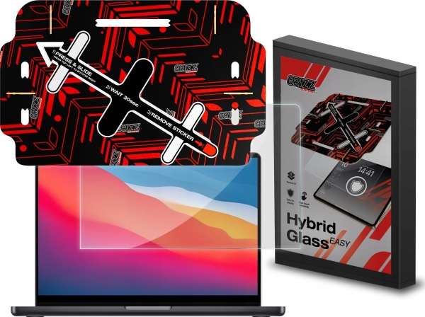 Grizzglass Hybridglass Easy Hybridglas Für Apple Macbook Air 13" 2020