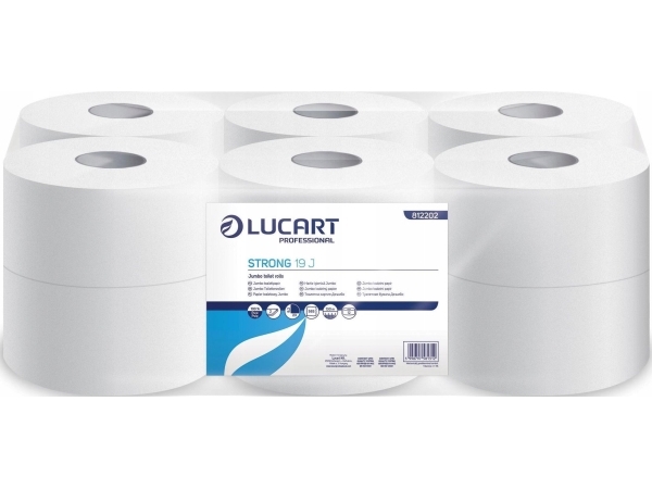Karen Lucart Strong 19 J - Jumbo-Toilettenpapier, 2-Lagig, 130 M, Zellulose - 12 Rollen