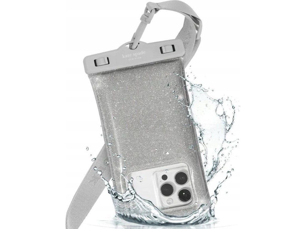 Case-Mate Kate Spade New York Waterproof Floating Pouch - Vattentätt Fodral För Smartphones Upp Till 6,7" (That Sparkle)