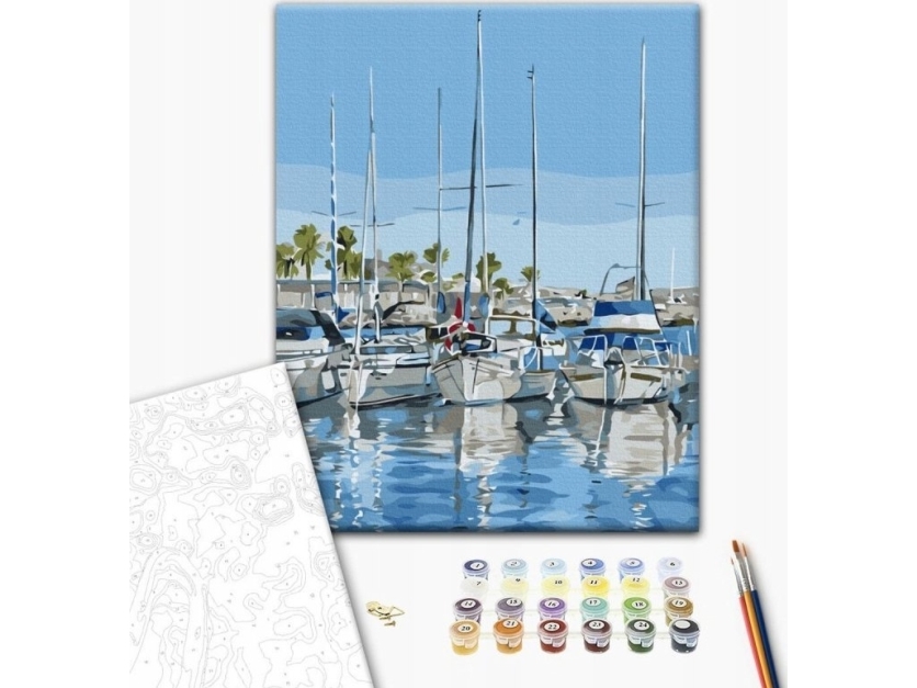 Your Hobby Paint-By-Numbers Brushme, 40X50 Cm, Yachts, 1 Stk.