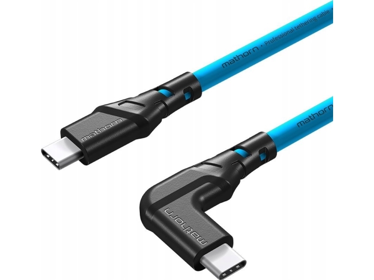 Usb-C Kabel 5M 10Gbps 60W Mathorn Mtc-511 90 Arcticblue (Usb-C Til Usb-C) 2G Kabel