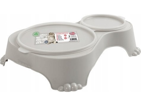 Nava Pet Nova Doppelschüssel Mit Deckel 1 L + 0,28 L Cappuccino