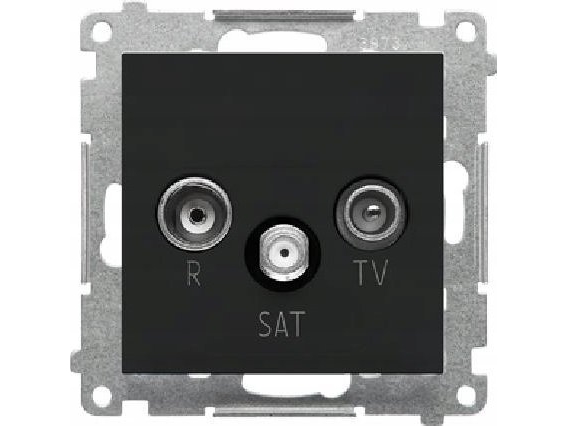 Kontakt-Simon R-TV-SAT Antennestik Kontakt-Simon 55 TASK.01/149 modulende/terminal 1x Indgang: 5 MHz÷2,4 GHz sort mat