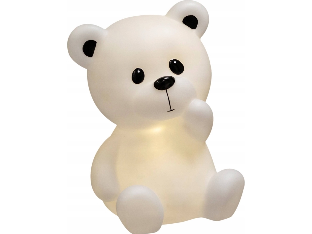 Atmosphera Teddy Bear yöpöytävalaisin, valkoinen, 30 cm