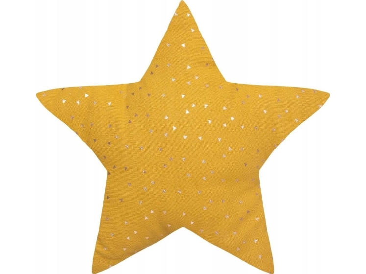 Atmosphera dekorationspude som stjerne, gul, bomuld, 40 x 40 cm