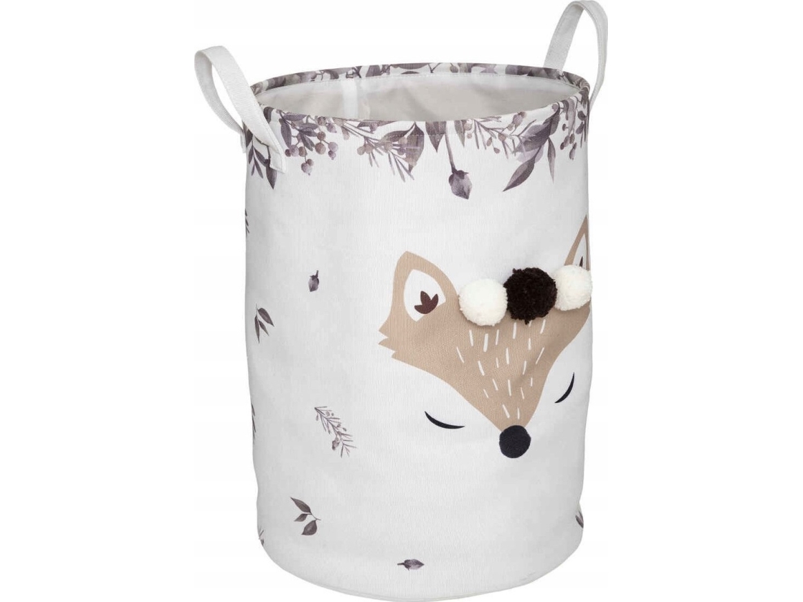 Atmosphera leksakskorg Lisek med pompom, hopfällbar, Ø 35 cm | N - A | GameStuff